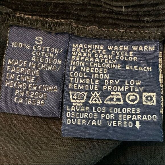 LIZ CLAIBORNE LIZSPORT VINTAGE SHIRT JACKET WOMEN’S S BLACK CORDUROY POCKETS. - Picture 11 of 15